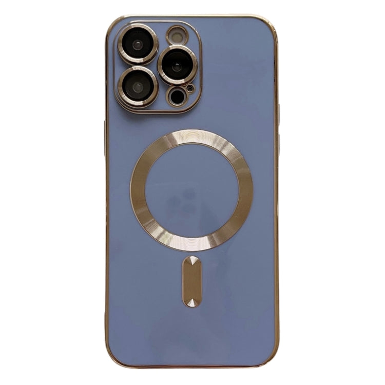 For iPhone 13 Pro Magsafe Plating TPU Phone Case with Lens Film(Light Blue) - iPhone 13 Pro Cases by PMC Jewellery | Online Shopping South Africa | PMC Jewellery