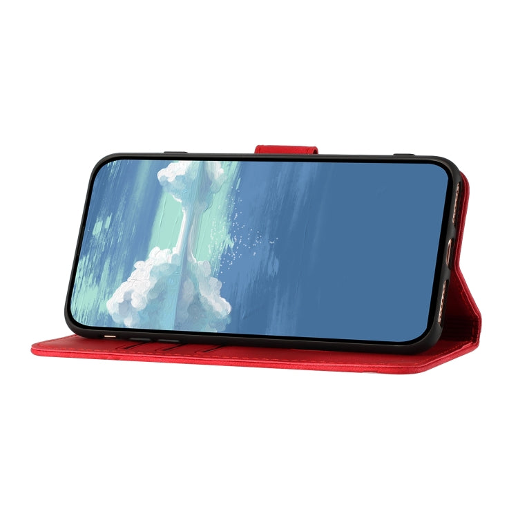 For Huawei Pura 70 Pro/70 Pro+ Line Pattern Skin Feel Leather Phone Case(Red) - Huawei Cases by PMC Jewellery | Online Shopping South Africa | PMC Jewellery | Buy Now Pay Later Mobicred