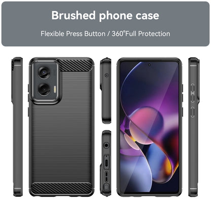 For Motorola Moto G Stylus 5G 2024 Brushed Texture Carbon Fiber TPU Phone Case(Black) - Motorola Cases by PMC Jewellery | Online Shopping South Africa | PMC Jewellery | Buy Now Pay Later Mobicred