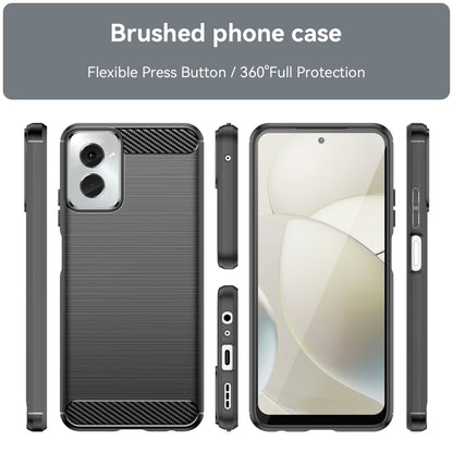 For Motorola Moto G Power 2024 Brushed Texture Carbon Fiber TPU Phone Case(Black) - Motorola Cases by PMC Jewellery | Online Shopping South Africa | PMC Jewellery | Buy Now Pay Later Mobicred