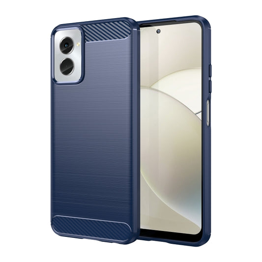 For Motorola Moto G Power 2024 Brushed Texture Carbon Fiber TPU Phone Case(Blue) - Motorola Cases by PMC Jewellery | Online Shopping South Africa | PMC Jewellery | Buy Now Pay Later Mobicred