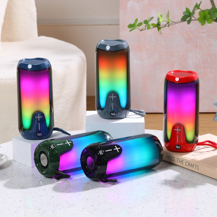 T&G TG651 Portable LED Wireless Bluetooth Speaker Outdoor TWS Subwoofer(Green) - free shipping - PMC Jewellery - Order now!