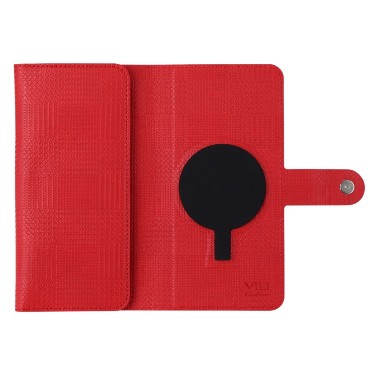 For iPhone 15 ViLi GHB Series MagSafe Magnetic Zipper Leather Phone Case(Red) - iPhone 15 Cases by ViLi | Online Shopping South Africa | PMC Jewellery | Buy Now Pay Later Mobicred