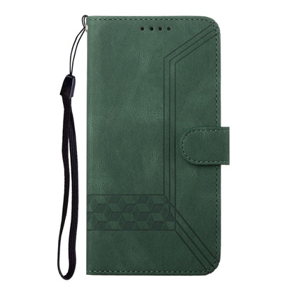 For Huawei Pura 70 Cubic Skin Feel Flip Leather Phone Case(Green) - Huawei Cases by PMC Jewellery | Online Shopping South Africa | PMC Jewellery | Buy Now Pay Later Mobicred