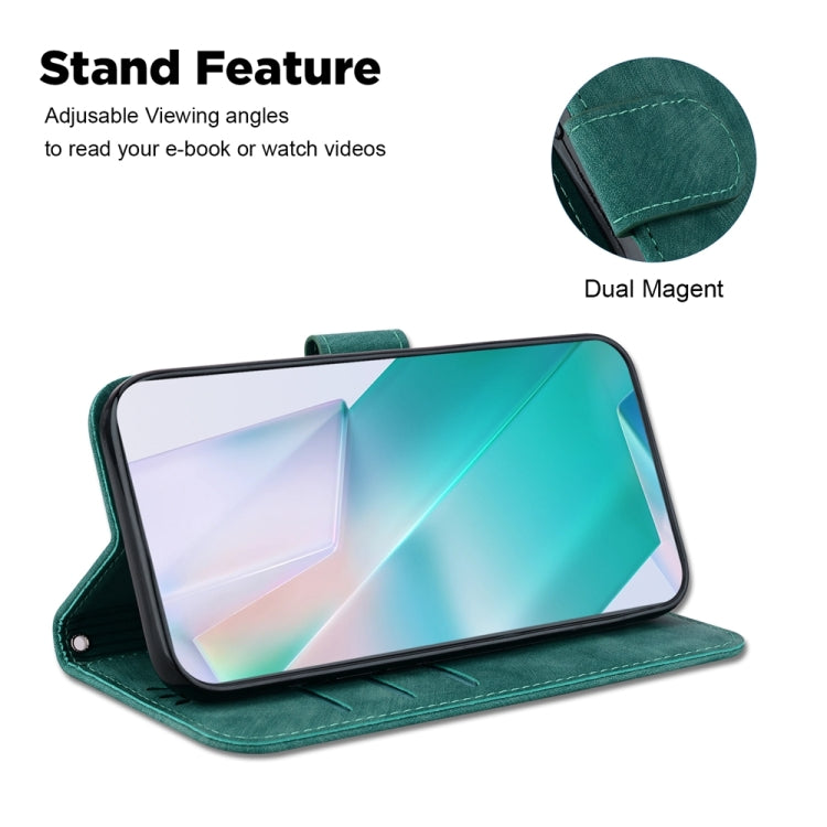 For Motorola Edge 2024 Little Tiger Embossed Leather Phone Case(Green) - Motorola Cases by PMC Jewellery | Online Shopping South Africa | PMC Jewellery | Buy Now Pay Later Mobicred