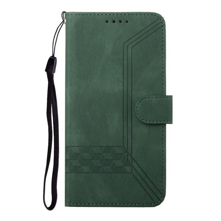 For iPhone 17 Air Cubic Skin Feel Flip Leather Phone Case(Green) - free shipping - PMc TechLife - Order now!