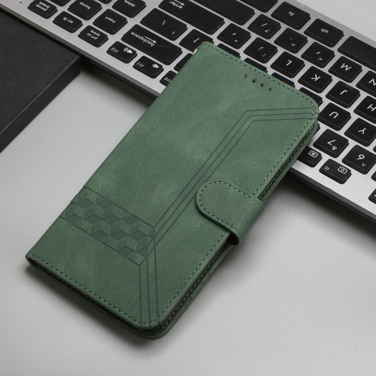 For iPhone 17 Pro Cubic Skin Feel Flip Leather Phone Case(Green) - free shipping - PMc TechLife - Order now!