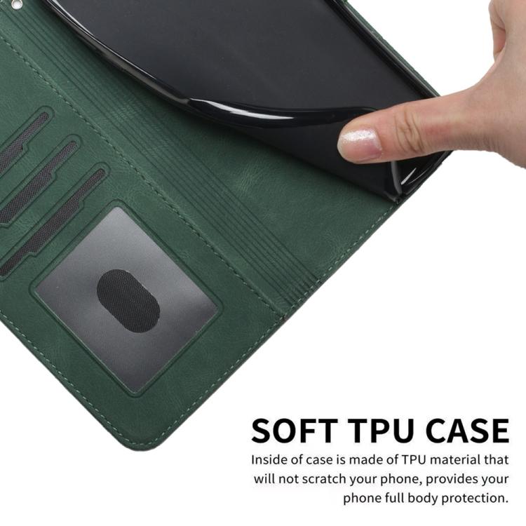 For iPhone 17 Pro Cubic Skin Feel Flip Leather Phone Case(Green) - free shipping - PMc TechLife - Order now!