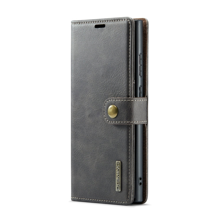 For Samsung Galaxy S24 Ultra 5G DG.MING Crazy Horse Texture Detachable Magnetic Leather Case(Grey) - Galaxy S24 Ultra 5G Cases by DG.MING | Online Shopping South Africa | PMC Jewellery | Buy Now Pay Later Mobicred