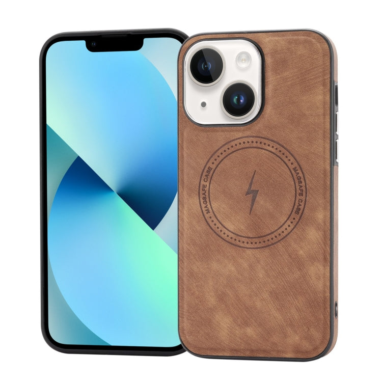 For iPhone 13 Side PU Hybrid TPU Magsafe Phone Case(Brown) - free shipping - PMC TechLife - Order now!