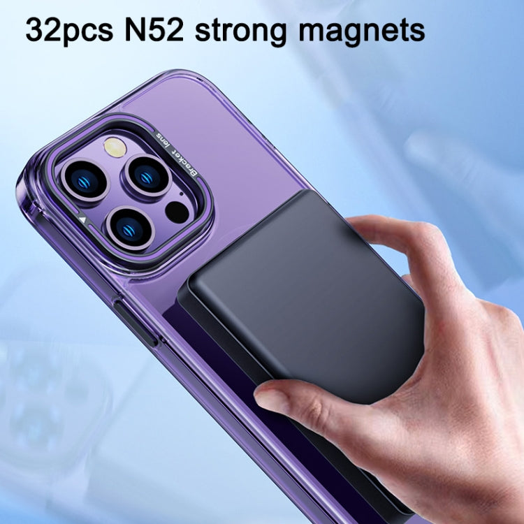 For iPhone 13 Pro Max MagSafe Magnetic Invisible Holder Transparent Phone Case(Silver) - iPhone 13 Pro Max Cases by PMC TechLife | Online Shopping South Africa | PMC TechLife