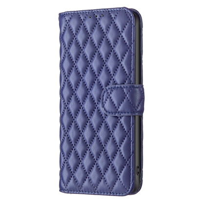 For Motorola Moto G14 4G Diamond Lattice Wallet Flip Leather Phone Case(Blue) - Motorola Cases by PMC Jewellery | Online Shopping South Africa | PMC Jewellery | Buy Now Pay Later Mobicred