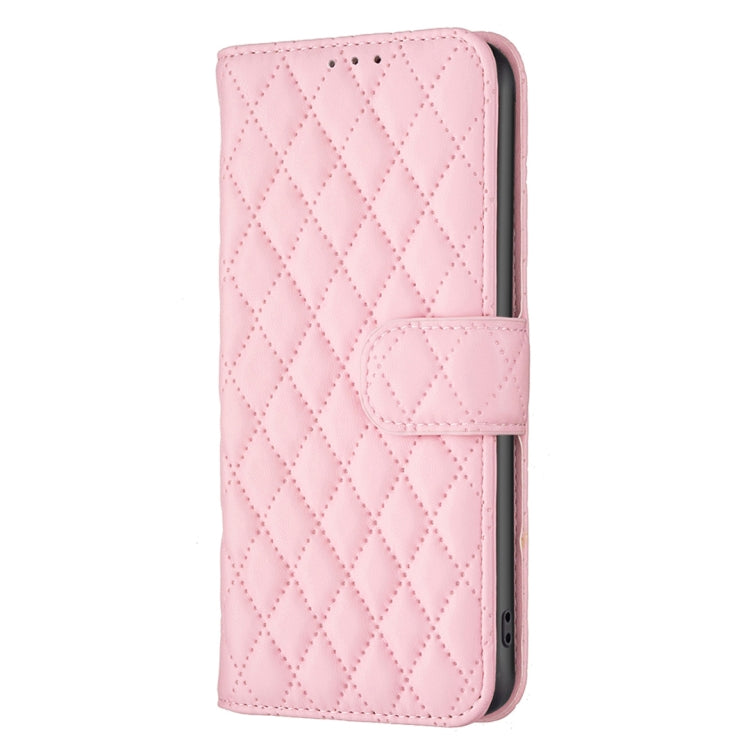 For Motorola Moto G14 4G Diamond Lattice Wallet Flip Leather Phone Case(Pink) - Motorola Cases by PMC Jewellery | Online Shopping South Africa | PMC Jewellery | Buy Now Pay Later Mobicred