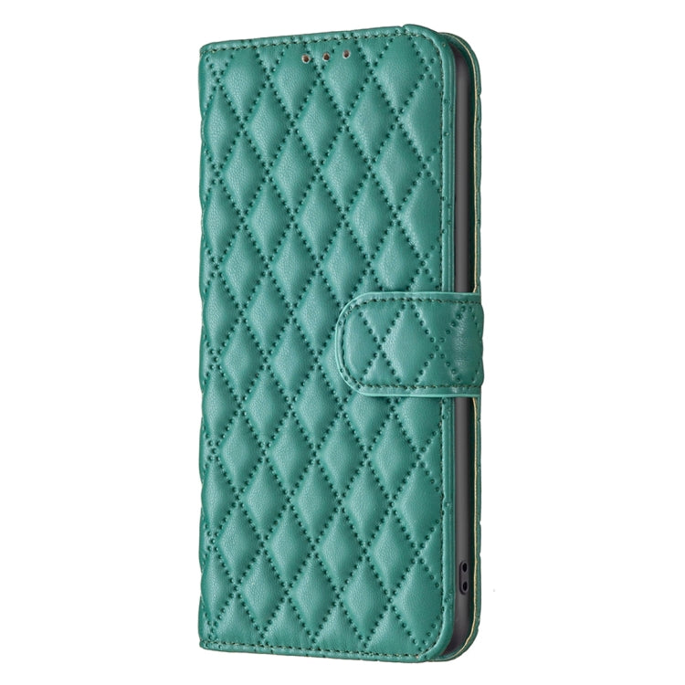 For Motorola Moto G54 5G EU Edition Diamond Lattice Wallet Flip Leather Phone Case(Green) - Motorola Cases by PMC Jewellery | Online Shopping South Africa | PMC Jewellery | Buy Now Pay Later Mobicred