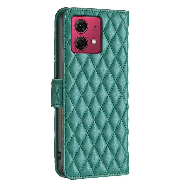 For Motorola Moto G84 Diamond Lattice Wallet Flip Leather Phone Case(Green) - Motorola Cases by PMC Jewellery | Online Shopping South Africa | PMC Jewellery | Buy Now Pay Later Mobicred