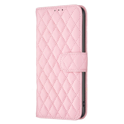 For Motorola Edge 40 Neo Diamond Lattice Wallet Flip Leather Phone Case(Pink) - Motorola Cases by PMC Jewellery | Online Shopping South Africa | PMC Jewellery | Buy Now Pay Later Mobicred