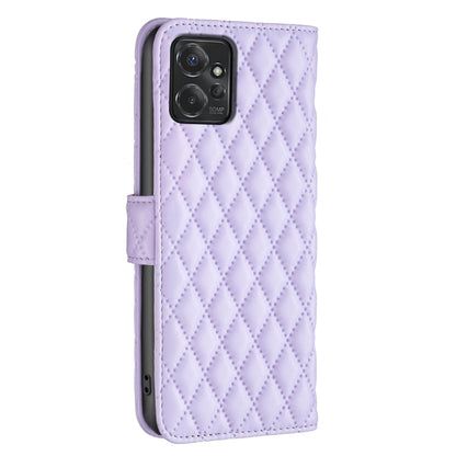 For Motorola Moto G Power 5G 2024 Diamond Lattice Wallet Flip Leather Phone Case(Purple) - Motorola Cases by PMC Jewellery | Online Shopping South Africa | PMC Jewellery | Buy Now Pay Later Mobicred