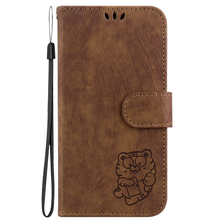 For Google Pixel 9 Pro Little Tiger Embossed Leather Phone Case(Brown) - Google Cases by PMC TechLife | Online Shopping South Africa | PMC TechLife | Buy Now Pay Later Mobicred