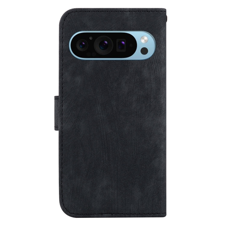 For Google Pixel 9 Pro Little Tiger Embossed Leather Phone Case(Black) - Google Cases by PMC TechLife | Online Shopping South Africa | PMC TechLife | Buy Now Pay Later Mobicred