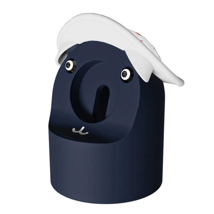 For Apple Watch Series Hat Bear Shaped Silicone Charging Base(Dark Blue) - Charger / Holder by PMC TechLife | Online Shopping South Africa | PMC TechLife | Buy Now Pay Later Mobicred