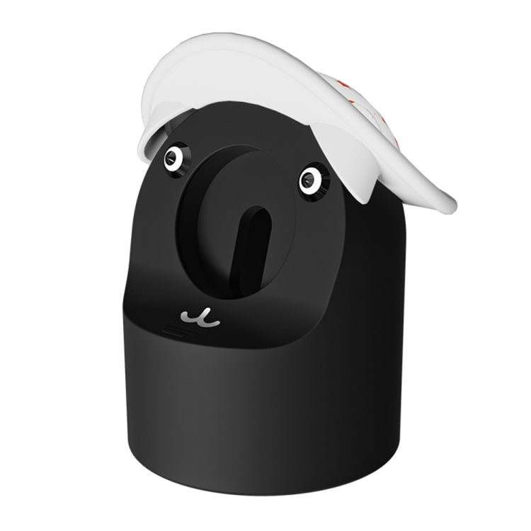 For Apple Watch Series Hat Bear Shaped Silicone Charging Base(Black) - Charger / Holder by PMC TechLife | Online Shopping South Africa | PMC TechLife | Buy Now Pay Later Mobicred