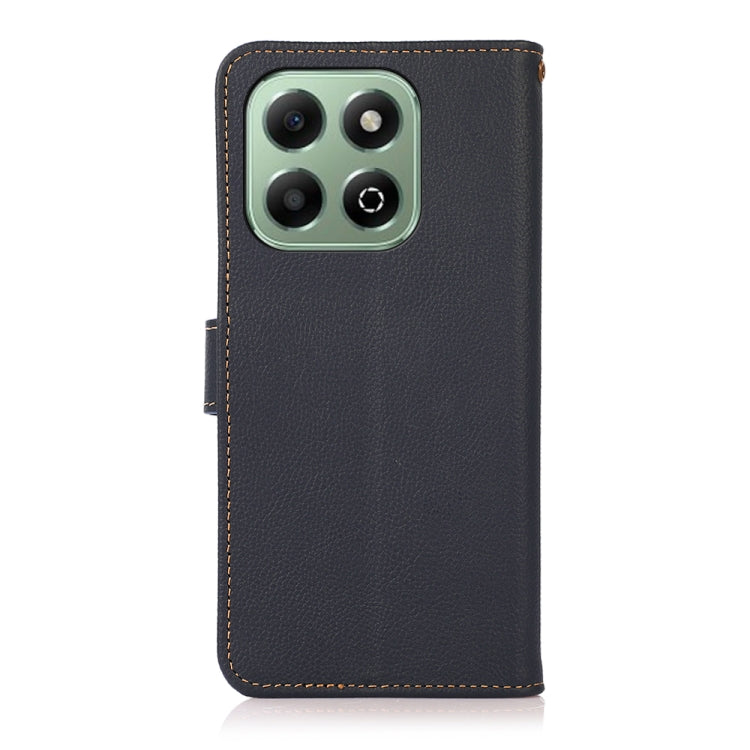 For Honor X6b KHAZNEH Custer Genuine Leather RFID Phone Case(Blue) - Honor Cases by PMC TechLife | Online Shopping South Africa | PMC TechLife | Buy Now Pay Later Mobicred