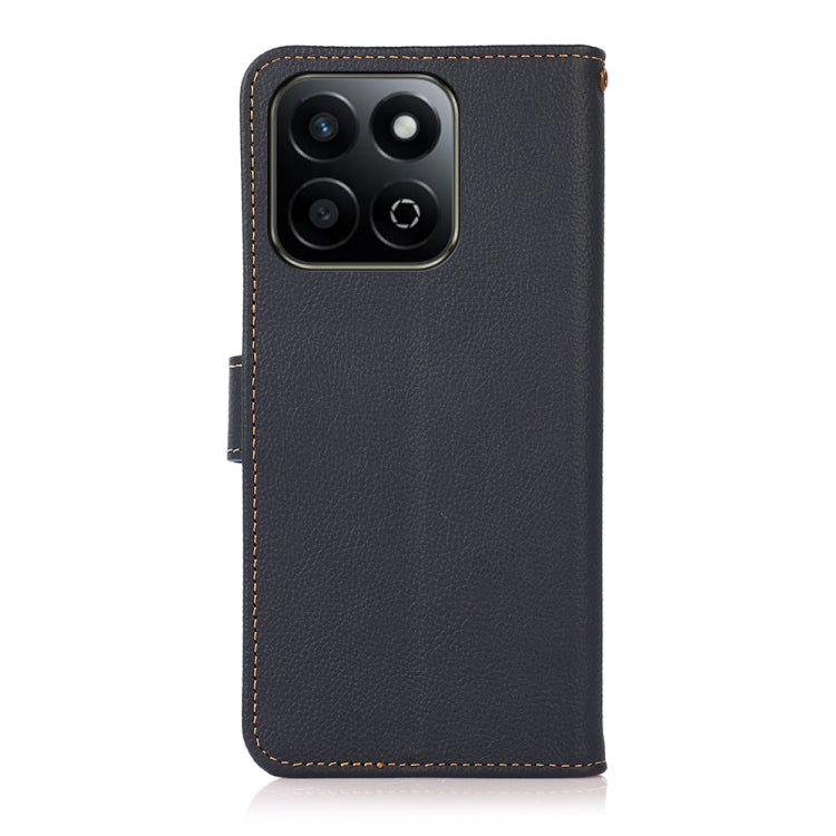 For Honor Play 60 Plus / 200 Smart KHAZNEH Custer Genuine Leather RFID Phone Case(Blue) - Honor Cases by PMC TechLife | Online Shopping South Africa | PMC TechLife | Buy Now Pay Later Mobicred