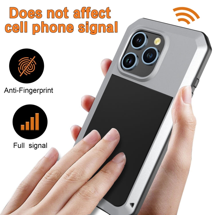 For iPhone 15 Pro Max Shockproof Life Waterproof Dust-proof Metal + Silicone Phone Case(Silver) - iPhone 15 Pro Max Cases by PMC TechLife | Online Shopping South Africa | PMC TechLife | Buy Now Pay Later Mobicred