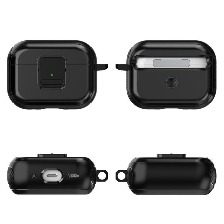 For AirPods Pro 2 TPU + PC Wireless Earphones Case with Magnetic Switch(Army Green) - For AirPods Pro 2 by PMC Jewellery | Online Shopping South Africa | PMC Jewellery | Buy Now Pay Later Mobicred