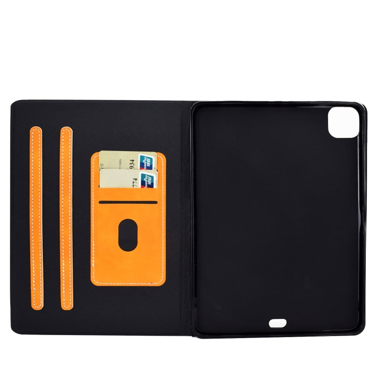 For iPad Pro 11 2024 Cowhide Texture Leather Smart Tablet Case(Khaki) - iPad Pro 11 2024 Cases by PMC TechLife | Online Shopping South Africa | PMC TechLife | Buy Now Pay Later Mobicred