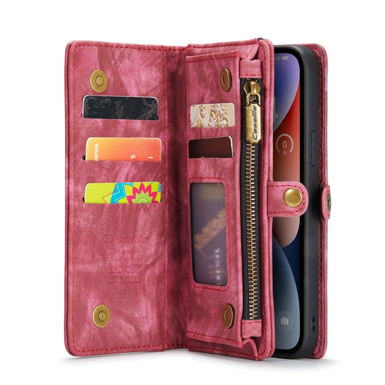 For iPhone 15 Plus CaseMe 008 Detachable Multifunctional Leather Phone Case(Red) - free shipping - PMC Jewellery - Order now!