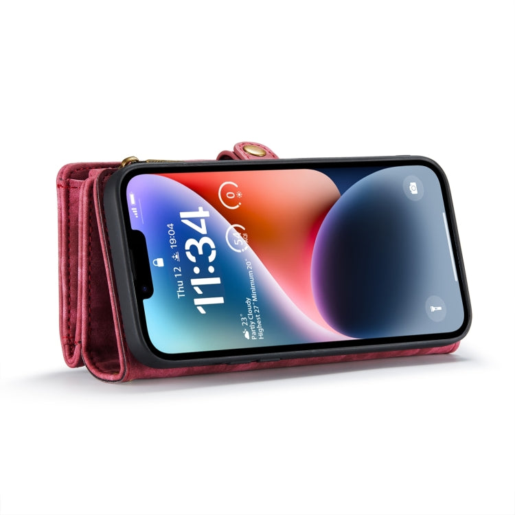 For iPhone 15 CaseMe 008 Detachable Multifunctional Leather Phone Case(Red) - iPhone 15 Cases by CaseMe | Online Shopping South Africa | PMC Jewellery | Buy Now Pay Later Mobicred