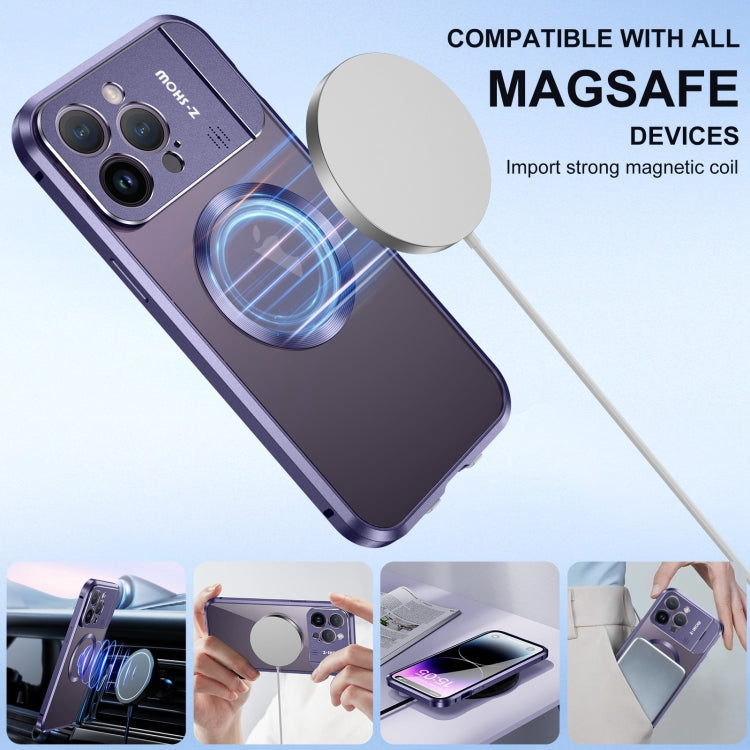 For iPhone 15 Pro Aromatherapy Holder Single-sided MagSafe Magnetic Phone Case(Purple) - iPhone 15 Pro Cases by PMc TechLife | Online Shopping South Africa | PMc TechLife | Buy Now Pay Later Mobicred