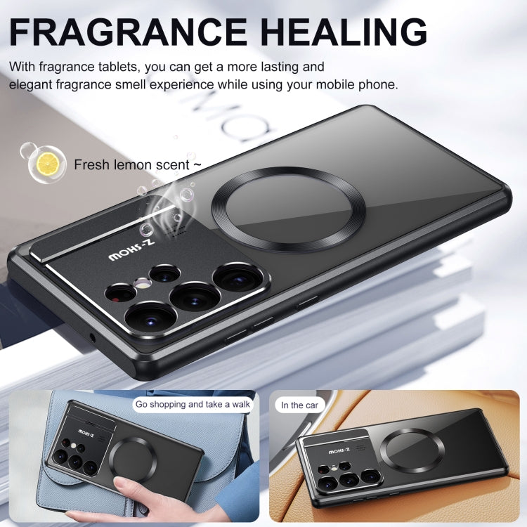 For Samsung Galaxy S22 Ultra 5G Aromatherapy Holder Single-sided MagSafe Magnetic Phone Case(Black) - Galaxy S22 Ultra 5G Cases by PMC TechLife | Online Shopping South Africa | PMC TechLife