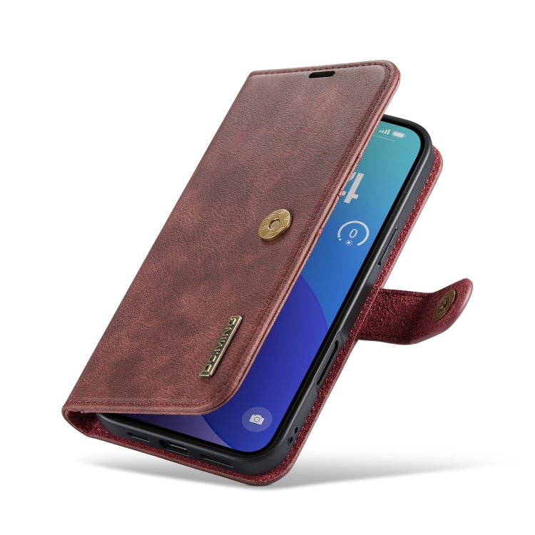 For iPhone 16 Pro DG.MING Crazy Horse Texture Detachable Magnetic Leather Phone Case(Red) - free shipping - PMC Jewellery - Order now!