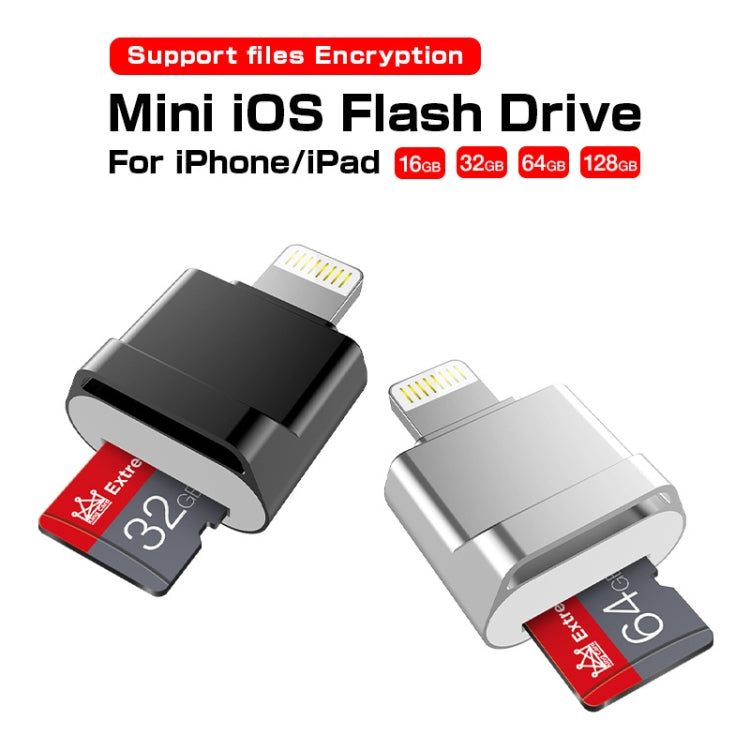 MicroDrive 8pin To TF Card Adapter Mini iPhone & iPad TF Card Reader, Capacity:32GB(Silver) -  by MICRODRIVE | Online Shopping South Africa | PMC Jewellery | Buy Now Pay Later Mobicred