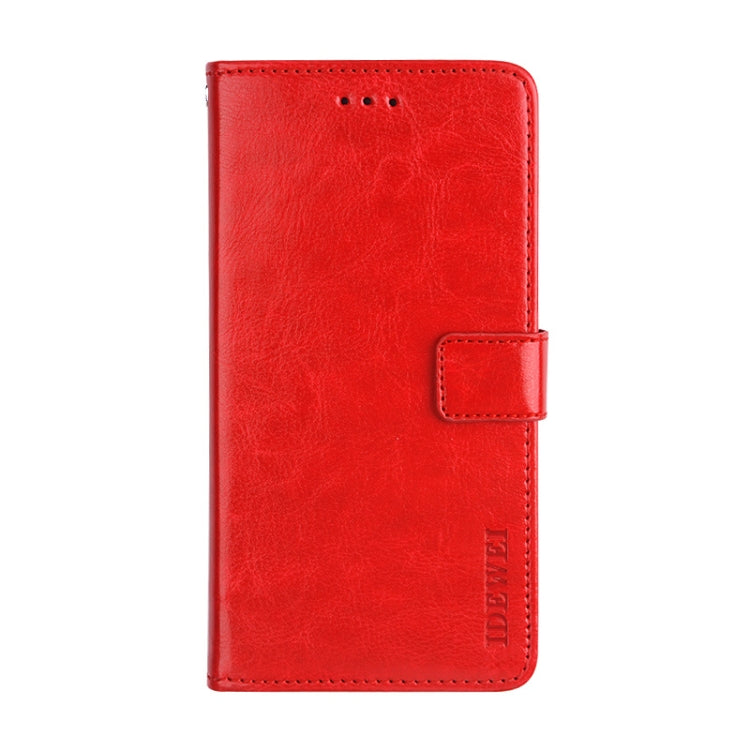 For Blackview A80 idewei Crazy Horse Texture Horizontal Flip Leather Case with Holder & Card Slots & Wallet(Red) - More Brand by idewei | Online Shopping South Africa | PMC TechLife | Buy Now Pay Later Mobicred