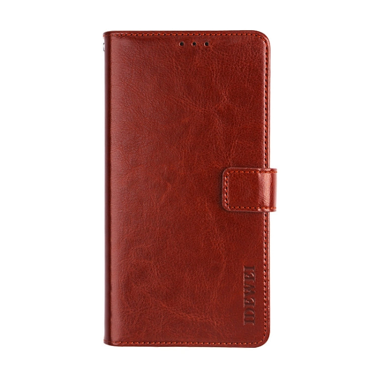 For Blackview A80 idewei Crazy Horse Texture Horizontal Flip Leather Case with Holder & Card Slots & Wallet(Brown) - More Brand by idewei | Online Shopping South Africa | PMC TechLife | Buy Now Pay Later Mobicred