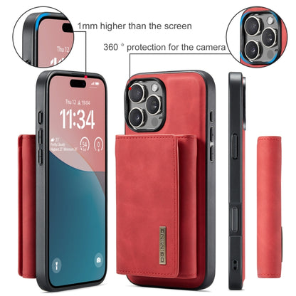 For iPhone 16 Pro DG.MING M1 Series 3-Fold Multi Card Wallet Leather Phone Case(Red) - iPhone 16 Pro Cases by DG.MING | Online Shopping South Africa | PMC Jewellery | Buy Now Pay Later Mobicred