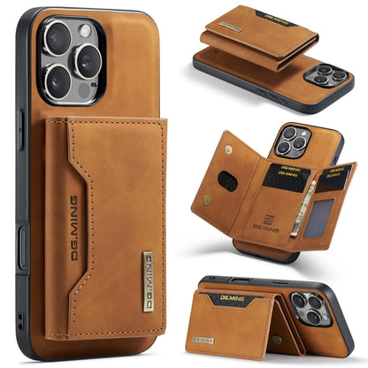 For iPhone 16 Pro Max DG.MING M2 Series 3-Fold Card Bag Wallet Leather Phone Case(Brown) - iPhone 16 Pro Max Cases by DG.MING | Online Shopping South Africa | PMC Jewellery | Buy Now Pay Later Mobicred