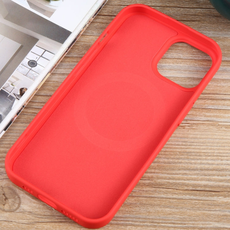 For iPhone 11 MagSafe Liquid Silicone Phone Case(Red) - iPhone 11 Cases by PMC Jewellery | Online Shopping South Africa | PMC Jewellery