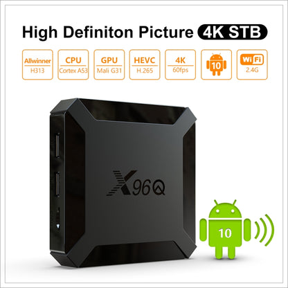 X96Q HD 4K Smart TV Box without Wall Mount, Android 10.0, Allwinner H313 Quad Core ARM Cortex A53 , Support TF Card, HDMI, RJ45, AV, USBx2, Specification:2GB+16GB - Allwinner H3 by PMC Jewellery | Online Shopping South Africa | PMC Jewellery | Buy Now Pay Later Mobicred