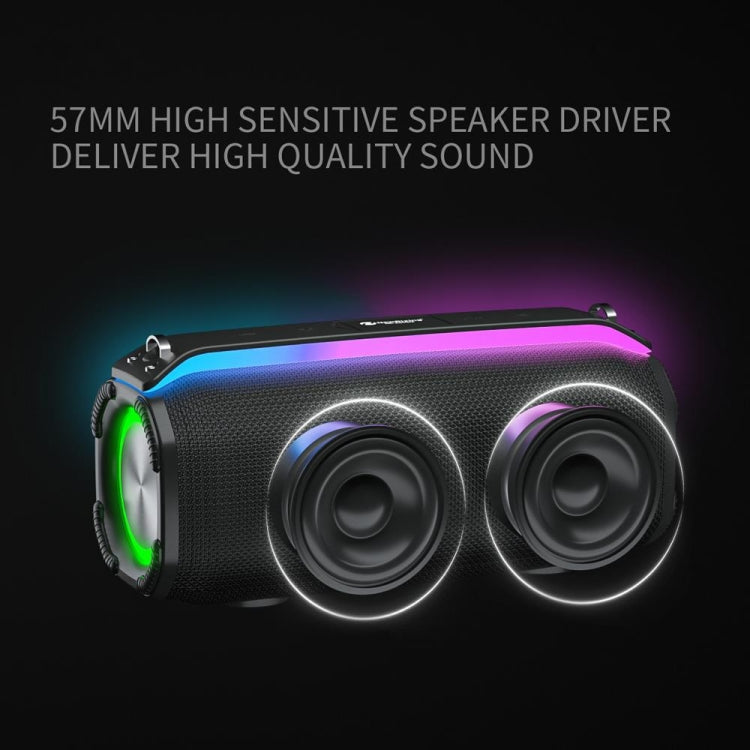 New RiXing NR8809 20W Outdoor Portable TWS Smart Wireless Bluetooth Speaker, Style:Single Mic(Blue) - free shipping - PMC Jewellery - Order now!