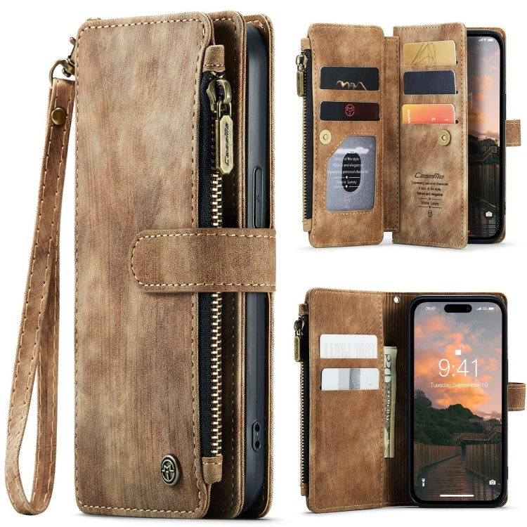 For iPhone 15 Pro Max CaseMe C30 Multifunctional Leather Phone Case(Brown) - free shipping - PMC Jewellery - Order now!