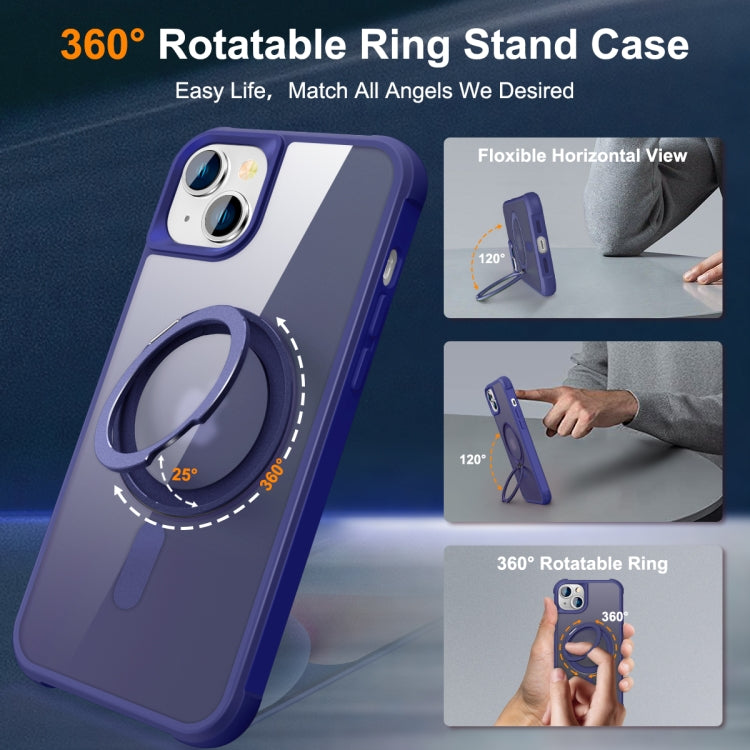For iPhone 14 / 13 MagSafe Magnetic Rotating Holder Phone Case(Klein Blue) - iPhone 14 Cases by PMC TechLife | Online Shopping South Africa | PMC TechLife