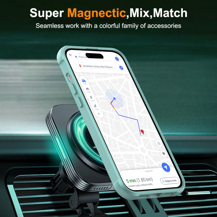 For iPhone 14 Pro Max MagSafe Magnetic Rotating Holder Phone Case(Lake Blue) - iPhone 14 Pro Max Cases by PMC TechLife | Online Shopping South Africa | PMC TechLife
