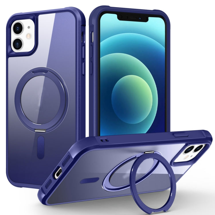 For iPhone 12 / 12 Pro MagSafe Magnetic Rotating Holder Phone Case(Klein Blue) - iPhone 12 / 12 Pro Cases by PMC Jewellery | Online Shopping South Africa | PMC Jewellery