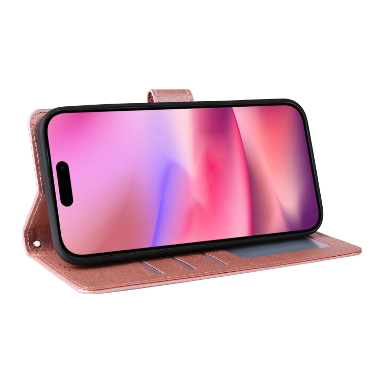 For iPhone 16 3-Card Slots Multifunctional Leather Phone Case(Rose Gold) - free shipping - PMC TechLife - Order now!