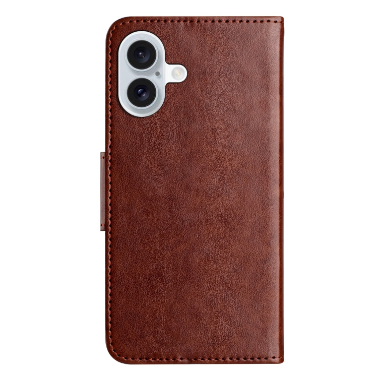 For iPhone 16 Butterfly Flower Pattern Flip Leather Phone Case(Brown) - free shipping - PMC TechLife - Order now!