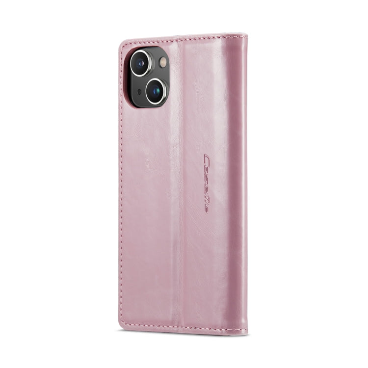 For iPhone 15 Plus CaseMe 003 Crazy Horse Texture Leather Phone Case(Rose Gold) - iPhone 15 Plus Cases by CaseMe | Online Shopping South Africa | PMC Jewellery | Buy Now Pay Later Mobicred